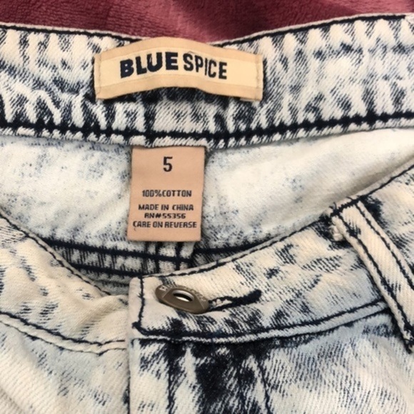 BLUE SPICE Ripped Bleached Denim Shorts | Size 5 - Picture 3 of 5